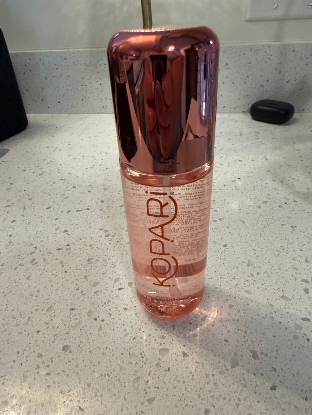 Kopari Malibu Peach Hair & Body Mist — Rose Gold and Peach Bottle - Picture 5 of 9